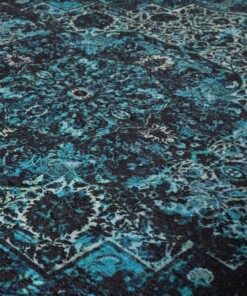 Teppich Rund Vintage Ancient Azure No.1 - close up materiaal