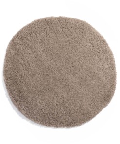 Hochflor Teppich Rund Cozy Shaggy - Beige - overzicht boven