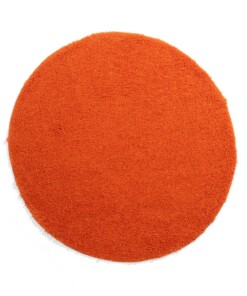 Hochflor Teppich Rund Shaggy Trend - Orange - overzicht boven