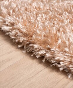 Hochflor Teppich Rund Posh - Lachsfarben - close up zijkant, thumbnail Hochflor Teppich Rund Posh - Lachsfarben - close up zijkant, thumbnail