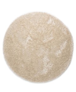 Hochflor Teppich Rund Posh - Creme Beige - overzicht boven, thumbnail
