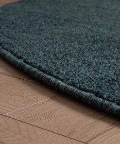 Teppich Rund Kurzflor Fine - Petrol - close up, thumbnail Teppich Rund Kurzflor Fine - Petrol - close up, thumbnail