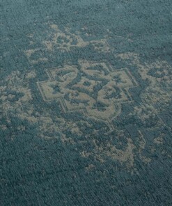 Vintage Teppich - Nomad - Blau Grau - close up, thumbnail