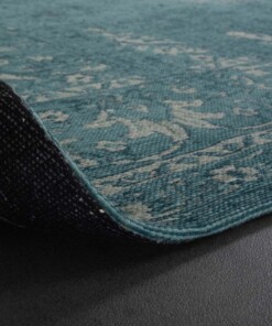 Vintage Teppich - Nomad - Blau Grau - close up, thumbnail