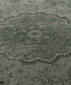 Vintage Teppich - Village - Grün - close up, thumbnail