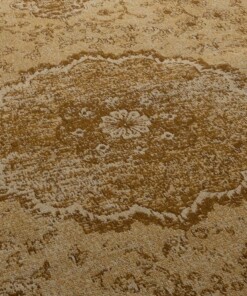 Vintage Teppich - Village - Senfgelb - close up, thumbnail