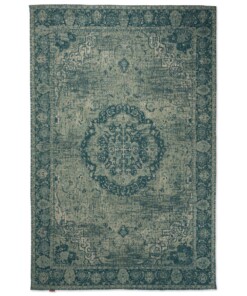 Vintage Teppich - Traditions - Blau Grau - overzicht boven
