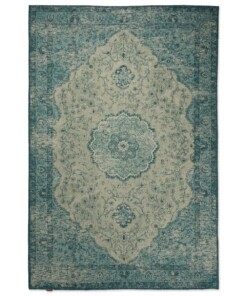 Vintage Teppich - Village - Blau Grau - overzicht boven