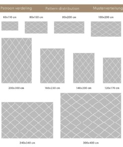 Hochflor Läufer Rautenmuster Habitat - Grau/Weiß Hochflor Läufer Rautenmuster Habitat - Grau/Weiß