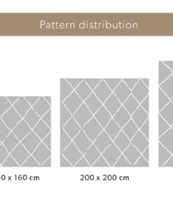 Hochflor Teppich Quadratisch Rautenmuster Habitat - Rosa/Weiß