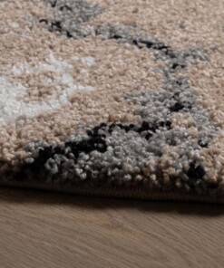 Hochflor Teppich Rund Marble Artisan - Beige - close up zijkant, thumbnail