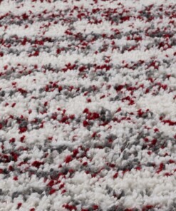 Hochflor Läufer Gestreift Artisan - Grau/Rot - close up materiaal, thumbnail Hochflor Läufer Gestreift Artisan - Grau/Rot - close up materiaal, thumbnail
