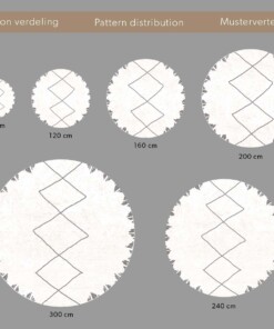 Hochflor Teppich Rund Berber Artisan - Weiß/Grau