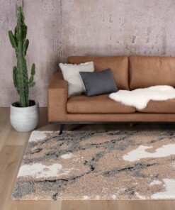 Hochflor Teppich Marble Artisan - Beige - sfeer