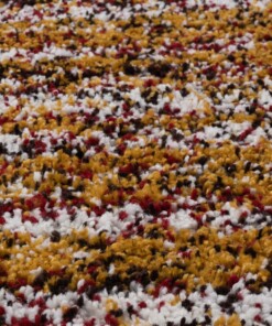 Hochflor Teppich Quadratisch Gestreift Artisan - Bunt/Senfgelb - close up materiaal, thumbnail Hochflor Teppich Quadratisch Gestreift Artisan - Bunt/Senfgelb - close up materiaal, thumbnail