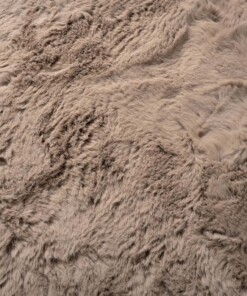 Teppich Rund Flauschig Hochflor - Comfy Plus - Taupe