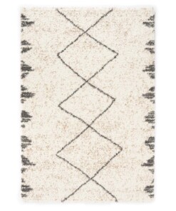 Hochflor Teppich Berber Artisan - Weiß/Grau - overzicht
