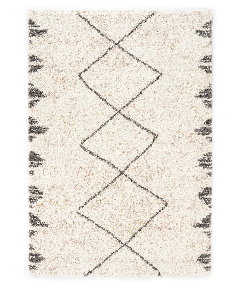 Hochflor Läufer Berber Artisan - Weiß/Grau - overzicht Hochflor Läufer Berber Artisan - Weiß/Grau - overzicht