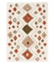 Boho Teppich Hochflor Artisan - Weiß/Bunt - overzicht, thumbnail