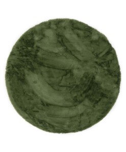 Teppich Rund Flauschig Hochflor - Comfy Plus - Olivgrün - overzicht