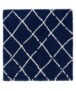 Hochflor Teppich Quadratisch Rautenmuster Habitat - Dunkelblau/Weiß - overzicht, thumbnail