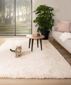 Flauschiger Teppich Hochflor - Comfy Plus - Creme - sfeer