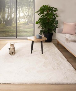 Flauschiger Teppich Hochflor - Comfy Plus - Weiß - sfeer