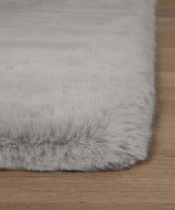 Teppich Quadratisch Flauschig Hochflor - Comfy Plus - Hellgrau