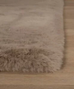 Teppich Quadratisch Flauschig Hochflor - Comfy Plus - Taupe