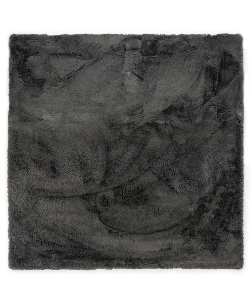 Teppich Quadratisch Flauschig Hochflor - Comfy Plus - Dunkelgrau - overzicht Teppich Quadratisch Flauschig Hochflor - Comfy Plus - Dunkelgrau - overzicht