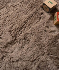 Flauschiger Kinderteppich Wal - Fluffy Taupe