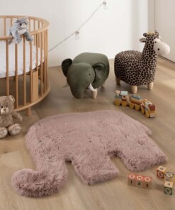 Flauschiger Kinderteppich Elefant - Fluffy Rosa - sfeer, thumbnail
