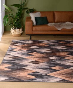 Teppich Modern Waschbar - Moderna Braun - sfeer, thumbnail