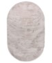 Flauschiger Teppich Oval - Comfy Plus - Weiß - overzicht boven, thumbnail