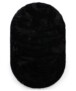 Flauschiger Teppich Oval - Comfy Plus - Schwarz - overzicht boven, thumbnail