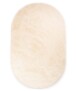 Flauschiger Teppich Oval - Comfy Plus - Creme - overzicht boven, thumbnail