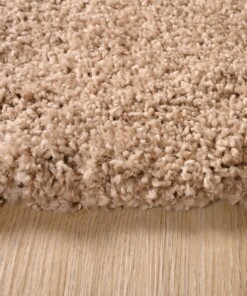 Hochflor Teppich Quadratisch - Shaggy Grand Beige - close up zijkant, thumbnail Hochflor Teppich Quadratisch - Shaggy Grand Beige - close up zijkant, thumbnail