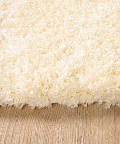 Hochflor Teppich Quadratisch - Shaggy Grand Creme - close up zijkant, thumbnail