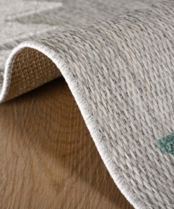 Outdoor Teppich Rautenmuster Aztek - Verano Grau/Mint