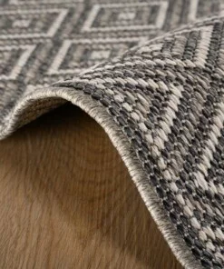 Balkonteppich Rautenmuster Sunny Gem - Grau