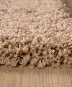 Hochflor Teppich Quadratisch - Shaggy Grand Beige - close up hoek, thumbnail Hochflor Teppich Quadratisch - Shaggy Grand Beige - close up hoek, thumbnail