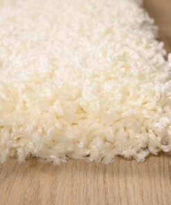 Hochflor Teppich Quadratisch - Shaggy Grand Creme - close up hoek, thumbnail