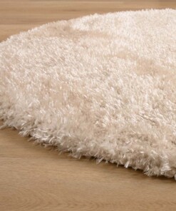 Teppich Oval Hochflor - Posh Creme - close up zijkant, thumbnail