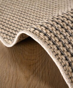 Outdoor Teppich Rund Jute Optik Sunny - Beige - close up zijkant, thumbnail Outdoor Teppich Rund Jute Optik Sunny - Beige - close up zijkant, thumbnail