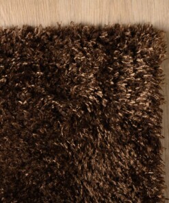 Hochflor Läufer - Posh Braun - close up hoek, thumbnail