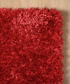 Hochflor Läufer - Posh Rot - close up hoek, thumbnail