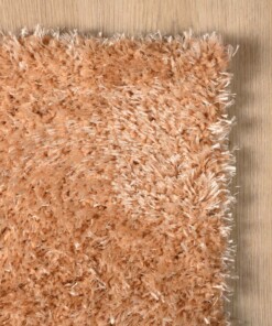 Hochflor Läufer - Posh Lachsfarben - close up hoek, thumbnail