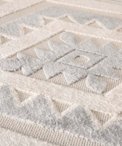 Outdoor Teppich Geometrische Muster - Verano Grau/Weiß Outdoor Teppich Geometrische Muster - Verano Grau/Weiß