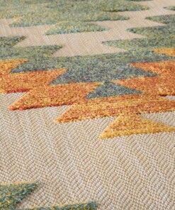 Outdoor Teppich Rautenmuster Aztek - Verano Grün/Terrakotta Outdoor Teppich Rautenmuster Aztek - Verano Grün/Terrakotta