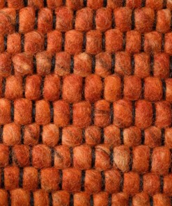 Wollteppich Quadratisch - Lett Cognac - close up, thumbnail